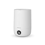 medisana AH 663 umidificatore ambiente con igrometro e tecnologia a ultrasuoni, vaporizzatore elettrico con display LED, timer e modalità sleep, diffusore per bambini, ufficio, camera a letto, salotto