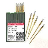 10 Pk. Groz-Beckert UYX128GAS TVX3 Titanium FFG/SES Ball Point Needles (Singer Size 9 (Metric Size 65))