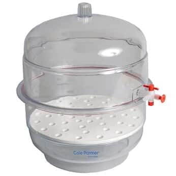 Cole-Parmer Vacuum Desiccator with Polycarbonate Cover and Base, 6 (in)/150 mm Dia