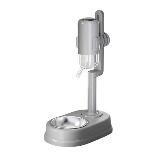 automático para mascotas para perros - Doble propósito -Bandeja de alimentación para mascotas, muñecos de gato -Fuente potable con delicioso dispensador de agua | Ahorro de espacio de comida