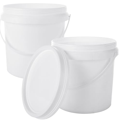 AKOLAFE 2 Pack Paint Buckets for Painting 2 Quart Paint Cans with Lids & Handles Empty Paint Cans