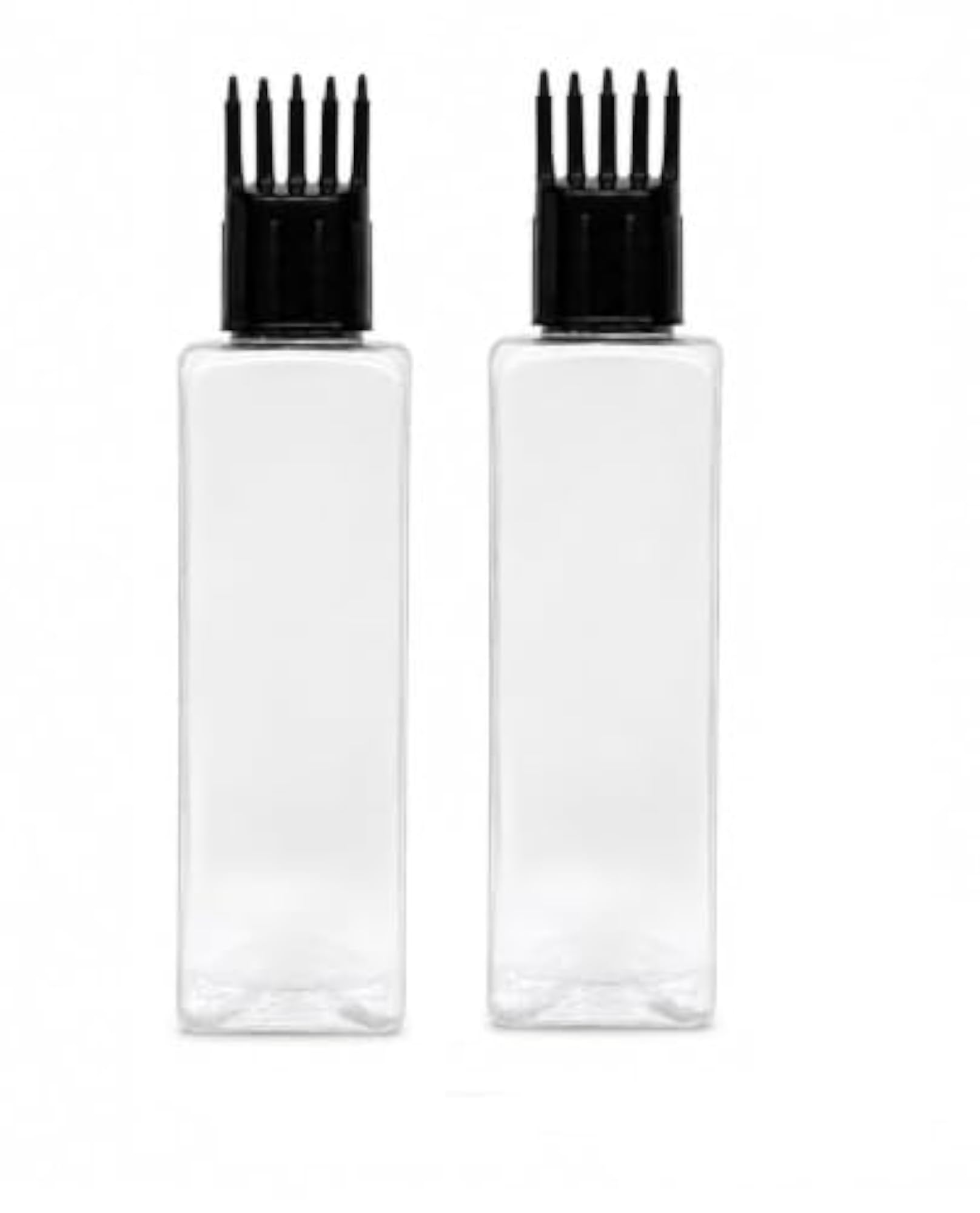 2Pcs 100ml Empty Hair Root Comb Applicator Bottles