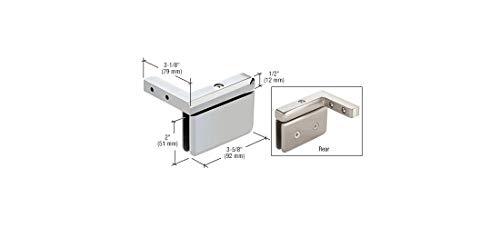 Charnière Prima 05 nickel brossé main gauche offset plat de style épuré