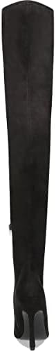 Steve Madden Womens Vanquish Faux Suede Thigh-High Boots Black 6 Medium (B,M) | Image 2