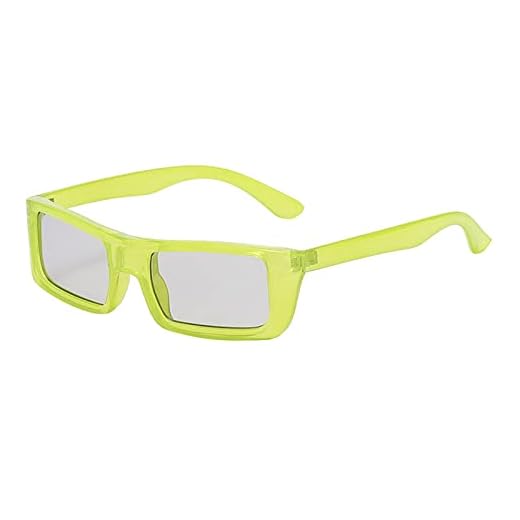 biJerou Varilla gafas mujer hombre retro moda calle vasos de chupito unisex marco PC gafas de sol gafas de conducción nocturna para usuarios de gafas, verde, Einheitsgröße