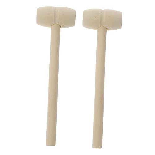 HANABASS 36Pcs Mini Wooden Hammer for Fun Pounding for Boys Age Safe Wooden for Creative Learning and Play