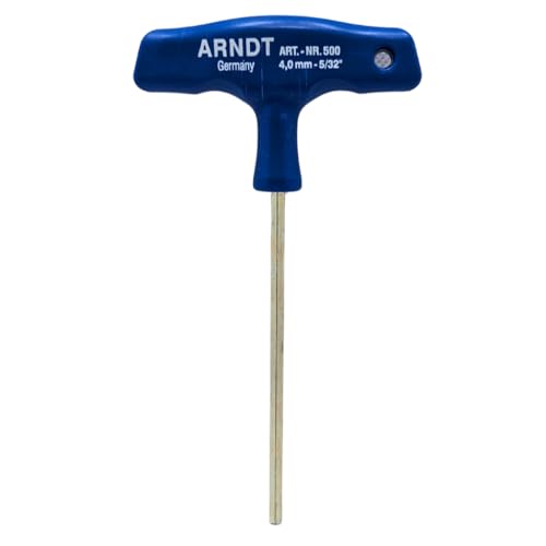 ARNDT Germany 4mm T-Handle Allen Key Hex Key | Chrome Vanadium Steel | Metric Hexagonal Key Tool T-Handle Hex Wrench | Shank Length: 100mm