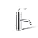 KOHLER K-14402-4A-CP Purist Single Control Lavatory Faucet with Straight Lever Handle, Polished Chrome