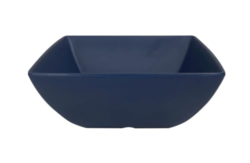 FSE 69005SB Bowl, 22 oz., 5-1/2"L x 5-1/2"W, 2-1/4" deep, Square, Break-Resistant, Dishwasher Safe, BPA Free, Melamine, Classic, Stone Blue NSF, Pack of 12