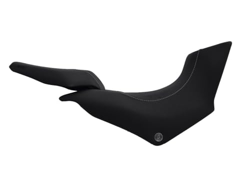 Housse de selle pour Ducati Multistrada 950 2017-2021 noire à coutures blanches
