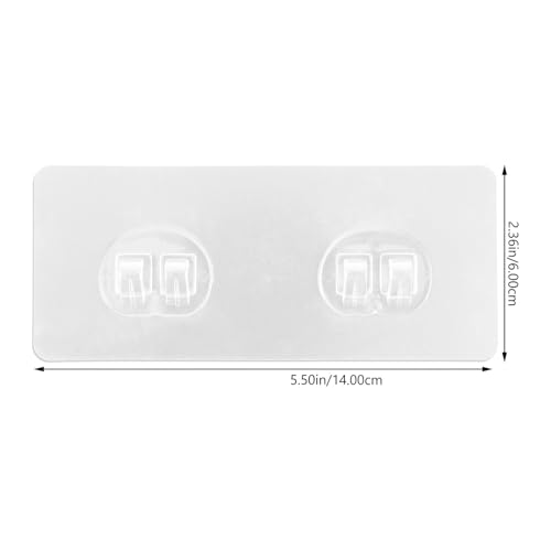 LIFKOME 10個 置物双爪無痕貼 ?力粘着シャワーオーガナイザーフック キッチンやバスルーム用 透明接着フック 壁傷けず 多用途