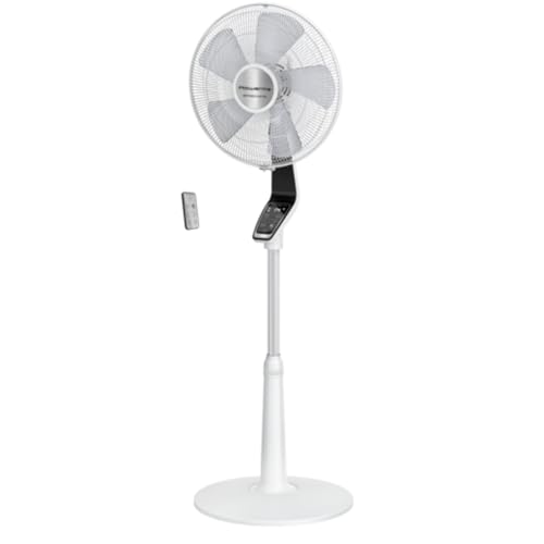 Rowenta Turbo Silence Extreme - Ventilador de pie potente, motor Effitech, bajo consumo energético, 3 modos automáticos, 14 velocidades, oscilación automática, control remoto, altura ajustable, VU5690
