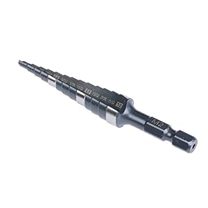 Jerax Tools Schnellwechsel-Stufenbohrer mit Größenmarkierungen