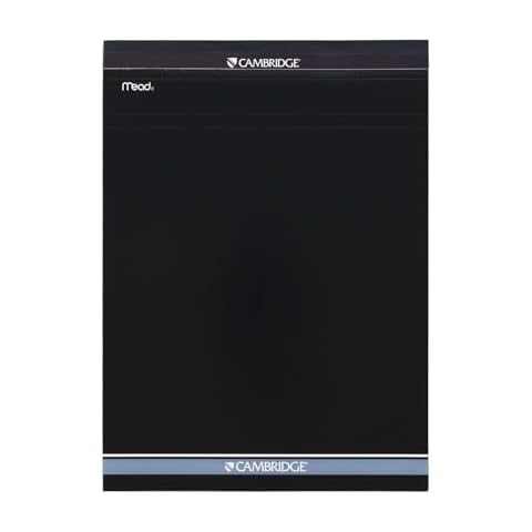 Cambridge Notebook, 8-1/2" x 11", 80 Sheets, Quad Ruled, Stiff-Back Planning Pad, Writing Pad, Bookbound (59878) Cover