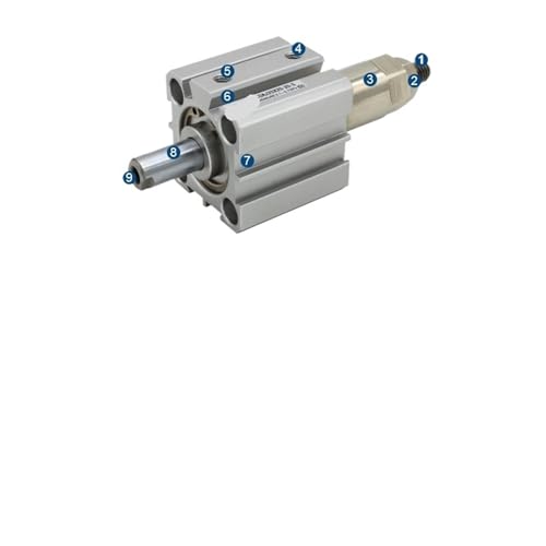 Vérin pneumatique compact SDAJ63 à course réglable double effet Alésage 63mm - 3