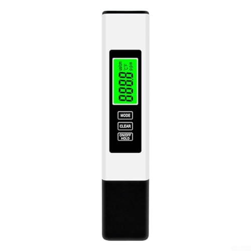 Snugawarm Medidor digital 3 en 1 para agua potable, acuarios y piscinas, lecturas precisas de 0-9990 ppm/0-9990 µS/cm, pantalla LCD de bloqueo automático, batería