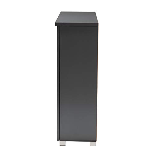 Baxton Studio Shoe Cabinets, One Size, Dark Gray #TOP4