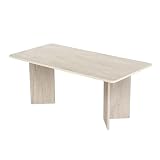Eleganter Esstisch, 180 x 90 x 75 cm, Travertine-Farbe | 100% melaminbeschichtete Spanplatte, 25 mm Stärke | modernes Marmordesign, stabil mit 70 kg Tragkraft, perfekt für stilvolle Essbereiche