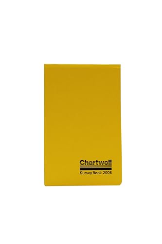Exacompta - Ref 2006Z - Chartwell Casebound Field Survey Book - 130 x 205mm in Size, Excellent Strength When Wet, Ideal for Use Outside, Lined with 2 Lines, Yellow