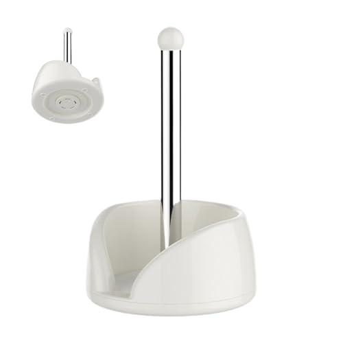 Soporte para toallas de papel, suministros giratorios de acero inoxidable de gran capacidad, soporte para toallas de cocina, para mostrador, hotel, restaurante, casa, rollo debajo del armario, mesa