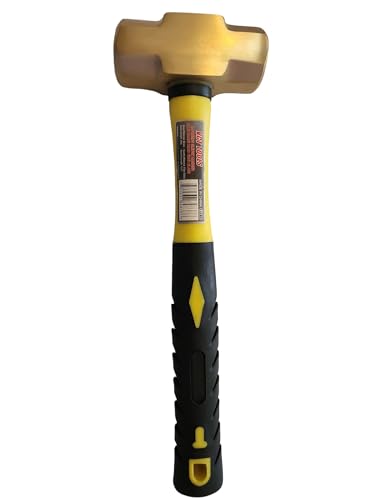 VCT Solid Brass Non-Sparking Hammer with Fiberglass Non-slip Handle - 2lb, 01213
