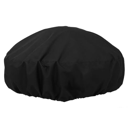 72x40cm Cubierta Impermeable para Brasero, Hecha de Tela Oxford 420D, Protección para Fuegos de Jardín, Terraza y Balcón, Cubierta redonda para estufa, Funda barbacoa exterior impermeable