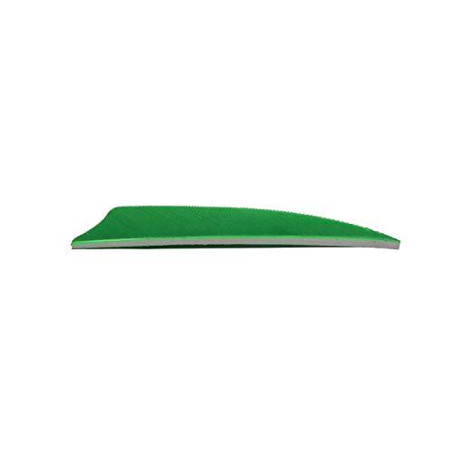 M.SJUMPPER ARCHERY Arrows 3 Inch Real Feathers Fletching with Shield Cut for DIY Hunting Shooting Shafts (36 Pack) (Green) - Thumbnail 6