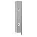 Double Tier Locker, 12x18x36, 2 Door Ready To Assemble, Gray