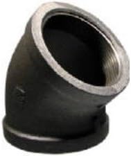 BK Products Southland 3 in. FPT x 3 in. Dia. FPT Black Malleable Iron 45 Degree Elbow