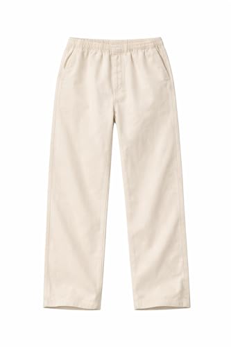 Image of Loose Fit Baggy Denim Jeans, Beige, Plain Style, Relaxed Casual Wear (in, Numeric, 28, Regular, Beige)