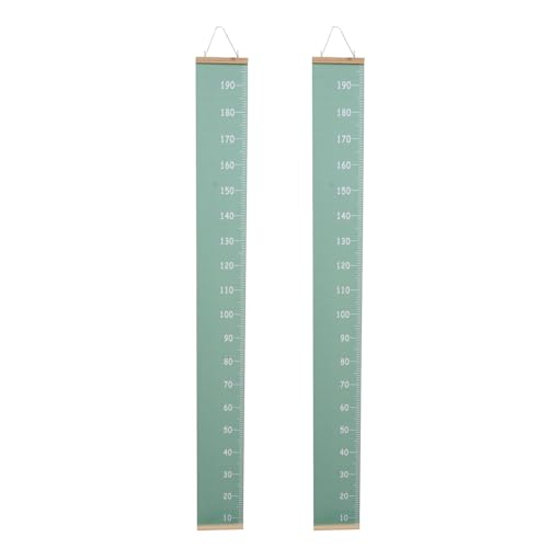 Toise murale en bois vert pour chambre enfant lot de 2
