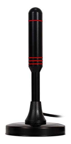 Antena Digital para Tv Conversor Hdtv Uhf cabo 3 Metros com Base Magnética Interna e Externa