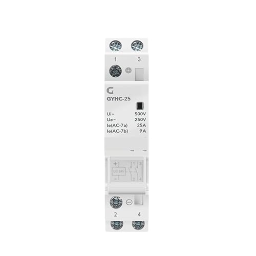 Contacteur cc modulaire domestique 25A 2NO DC12V rail Din pour circuit de puissance 50/60Hz
