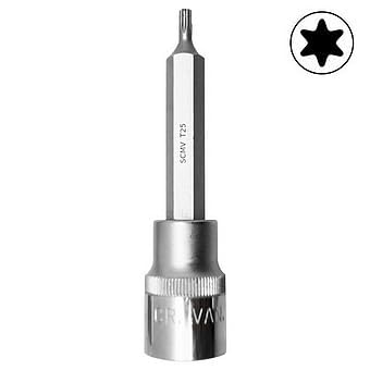 Bit Soquete Torx Longo T25 1/2