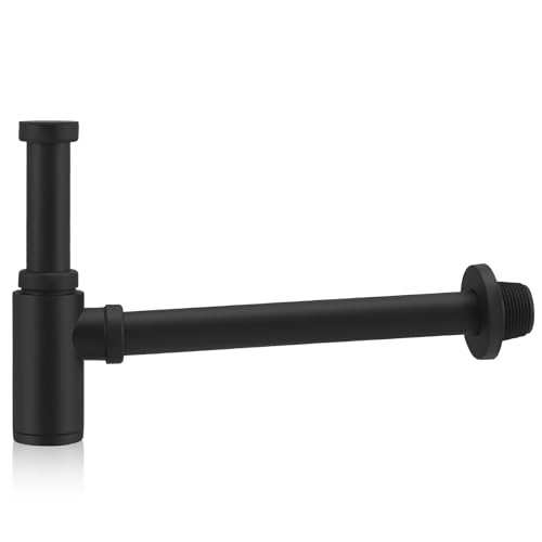 Sifón Lavabo, Universal Sifón Lavabo Tubo Acero Inoxidable Desagüe Normalizado 11/4' Set de Desagüe,Sifón de Tubería Sifón Trampa de Olor para Baño y Cocina