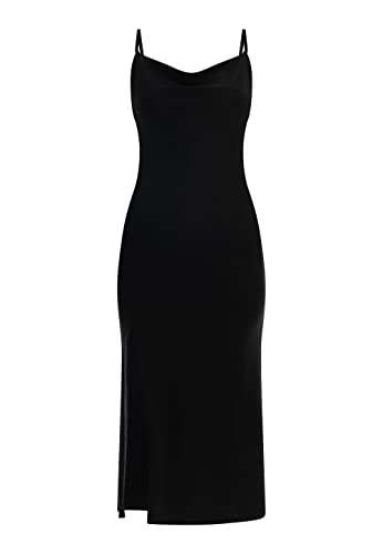 SIVENE Damen Trägerkleid midi 11127258-SI02, SCHWARZ, XL/XXL