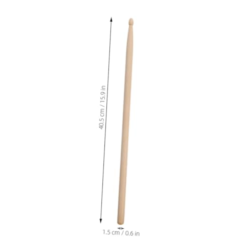 12 pares de baquetas de madera de arce 5A con punta redonda para jazz, práctica de estudio y clases de música – Baquetas de percusión con agarre suave adecuadas para bandas miniatura 2