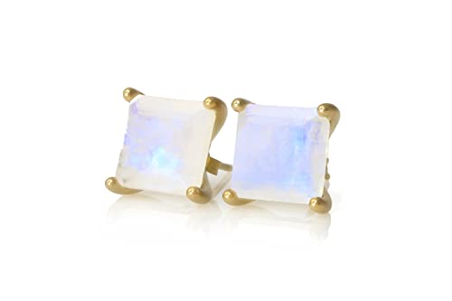 Boucle d'oreille artisanale en pierre de naissance de juin et cristal précieux