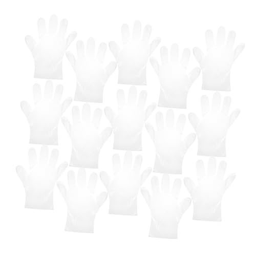 HOMSFOU 4 Boxes of 320pcs Disposable Gloves Pe Plastic Kitchen Baking Cleaning Odorless Easy to Use