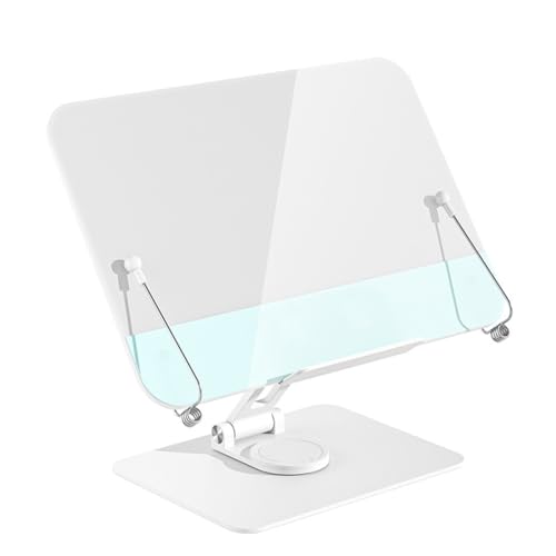 Support de lecture rotatif en acrylique pour soulager les douleurs de cou au bureau