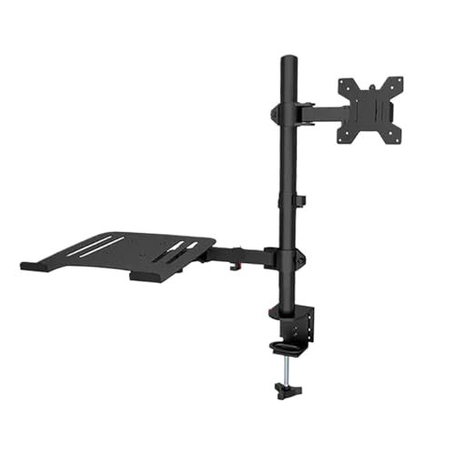 Support de bureau pour moniteur et plateau PC pour home office épuré