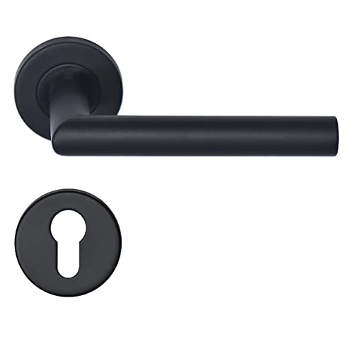 Béquille Intemporel + Rosace Cylindre, Noir