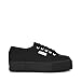 Superga womens 2790 Acotw Platform Fashion Sneaker, Full Black, 7.5 US