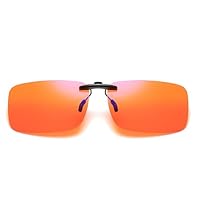 Sikweny Clip on Sonnenbrille Aufsatz Anti-Blaulicht Sonnenbrillen Clip für Brille Umdrehen Blaulichtfilter Doppelseitige Beschichtung Sonnenbrillen Aufsatz Brille für Männlich Weiblich