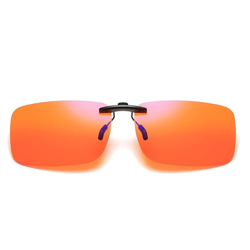 Sikweny Clip on Sonnenbrille Aufsatz Anti-Blaulicht Sonnenbrillen Clip für Brille Umdrehen Blaulichtfilter Doppelseitige Beschichtung Sonnenbrillen Aufsatz Brille für Männlich Weiblich