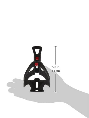 Elite Rocko Carbon Portaborraccia Opaco Rosso Grafica - Porta Borraccia In Carbonio Per Bici Mtb - 3