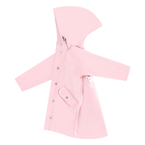 Chaqueta de lluvia para niños y niñas, impermeable, ligera, con forro y capucha, cortavientos largo#A