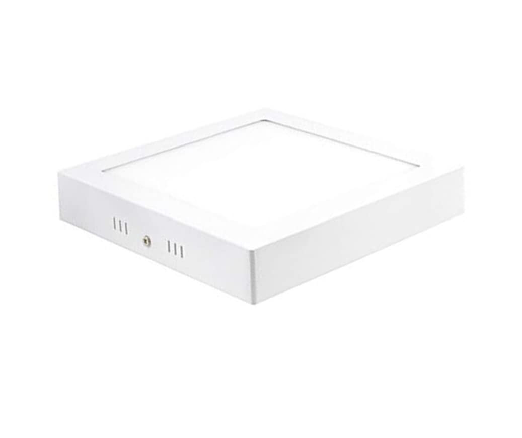 ONSSI Plafón de Techo LED 12W 1200lm,Cuadrado 165x165mm,Blanco Neutro 4000k Superficie Marco Blanco Panel LED Lámpara de Techo (Pack 5)