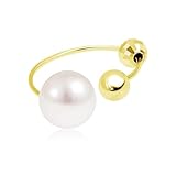 [ララクリスティー] イヤーカフ レディース あこや真珠 パール ミラーボール K18 ゴールド le56-0010-yg