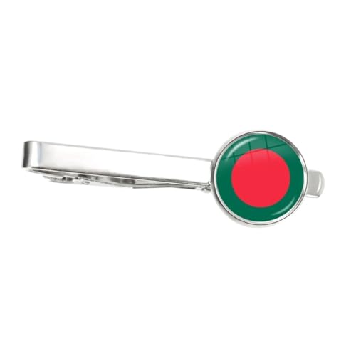 New 2026 Iraq, Yemen, Nepal, Bangladesh, Maldives, Lebanon National Flag Glass Tie Clip Ornament For Male Gentleman Gift Jewelry Fashion Accessories Creative